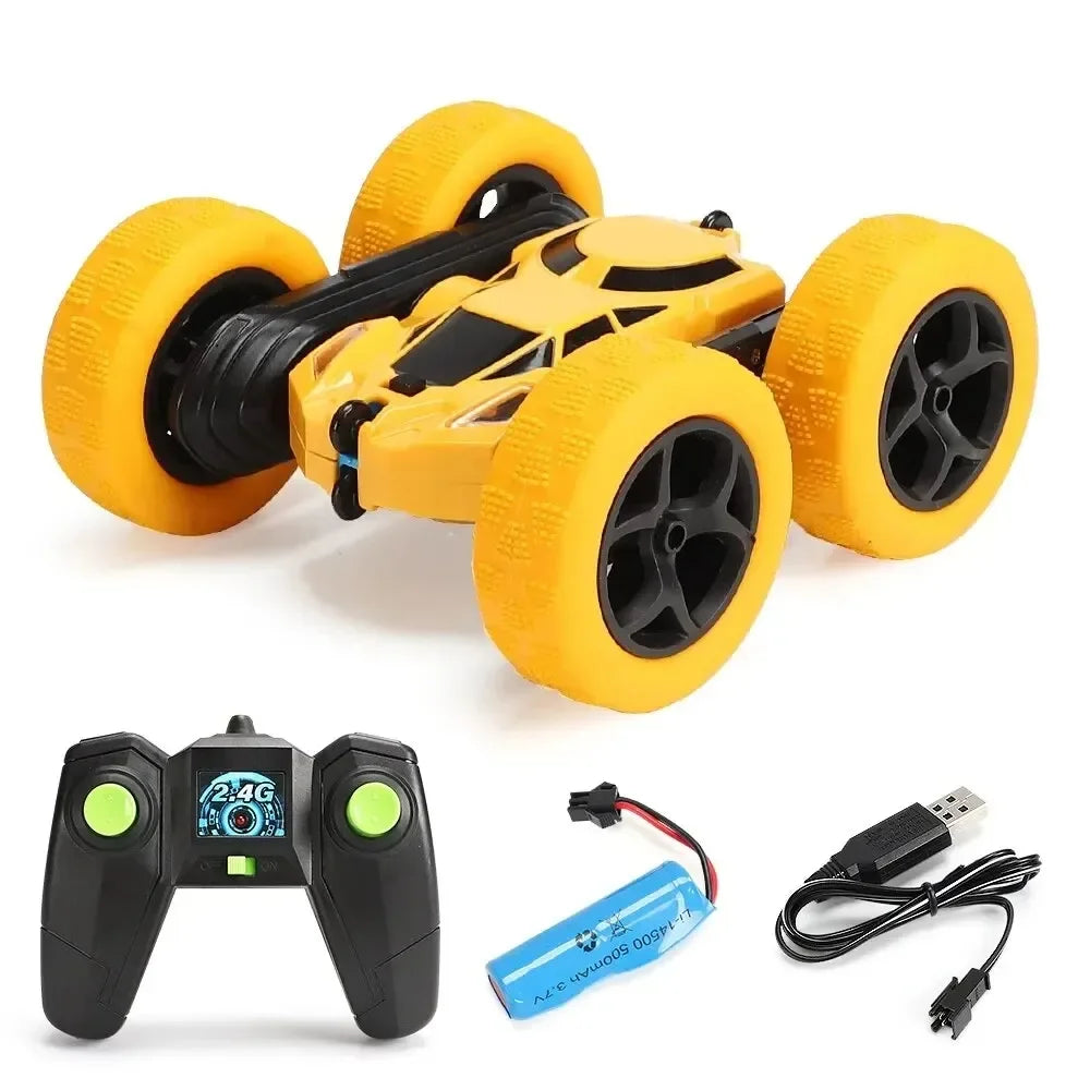 Żółte dwustronne auto RC
