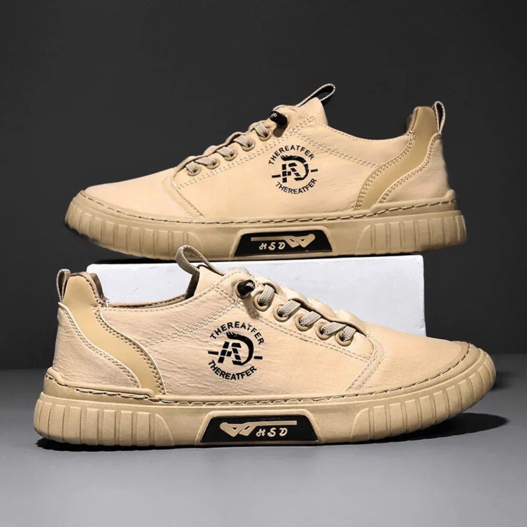 Wszebor | Lekkie Płócienne Sneakersy na Grubej Podeszwie - Pootivo
