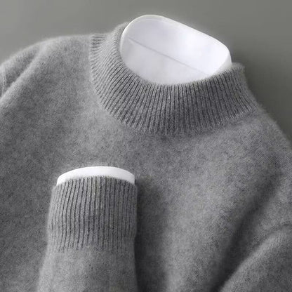 Wszemira | Miękki Jesienny Sweter ze Stójką - Pootivo