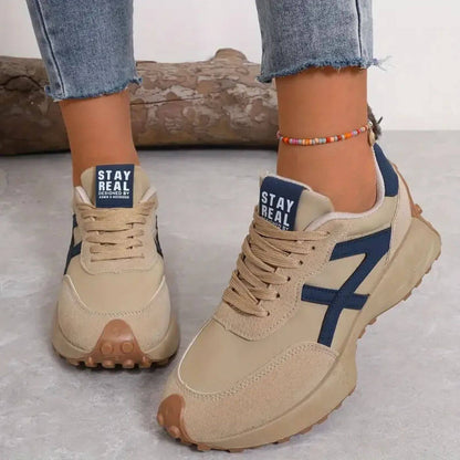 Zdzisława | Lekkie Jesienne Sneakersy na Grubej Podeszwie - Pootivo