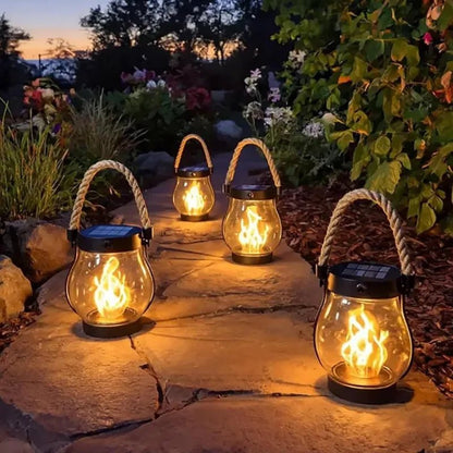 Ziemomysł | Solarny Lampion z Efektem Płomienia - Pootivo
